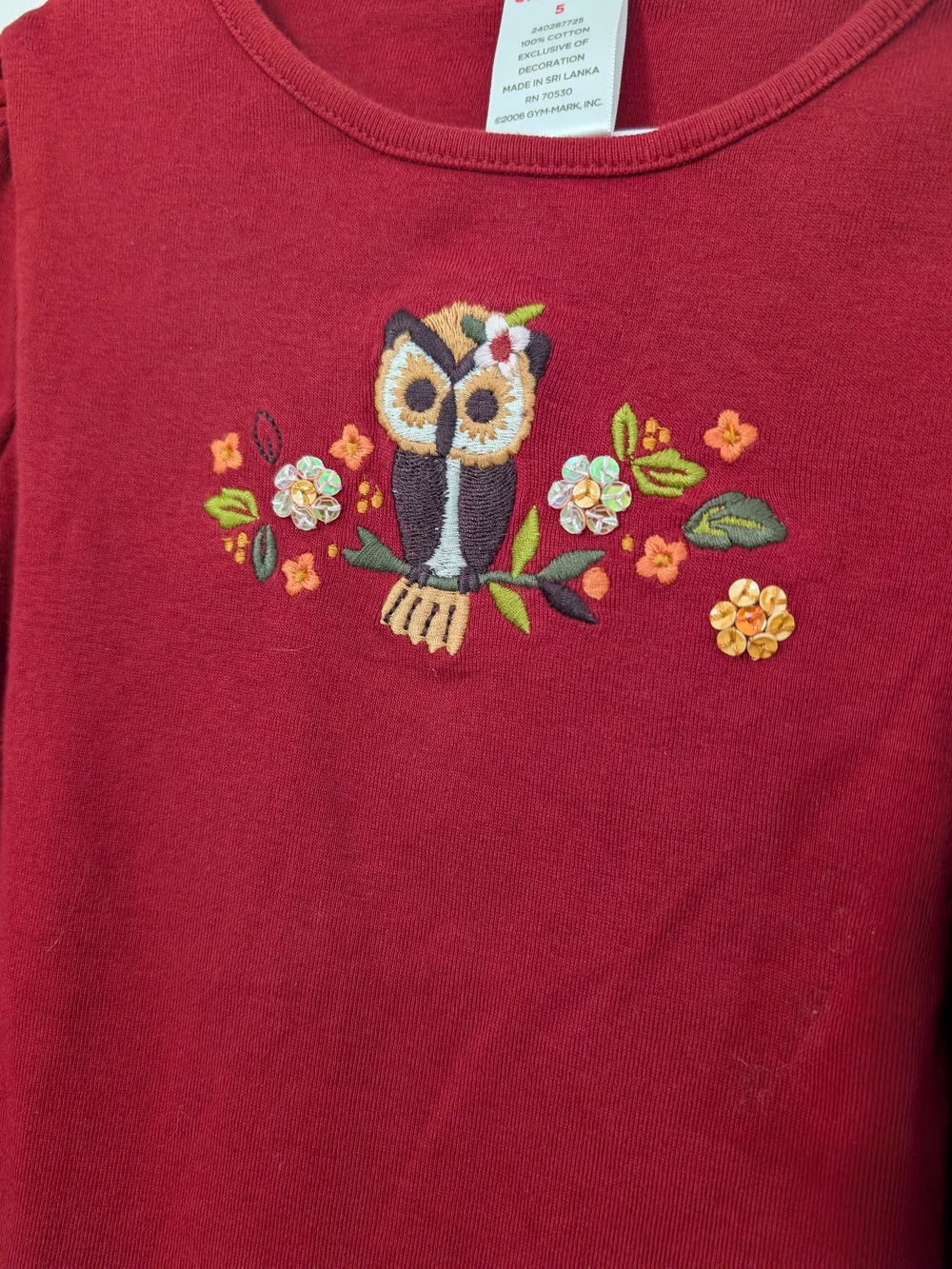 Vintage 2006 Gymboree Harvest Leaves Owl Top Pants Set Girls 5 Y2K